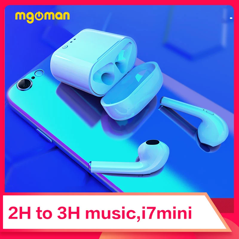 Беспроводные стереонаушники Mgoman i7s TWS Bluetooth 5 0 чехол для зарядки i7s|Наушники и