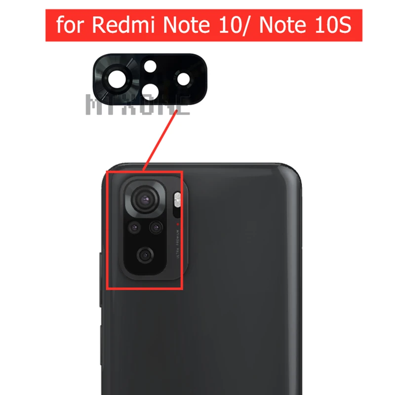 2pcs for Xiaomi Redmi Note 10 Pro/ 10/ 10S/ 5G Camera Glass Lens Back Rear with 3M Glue Repair Spare Parts | Мобильные телефоны и