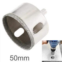 50mm diamond coated core hole saw drill bit kit tools glass drill hole opener for tiles glass ceramic new
