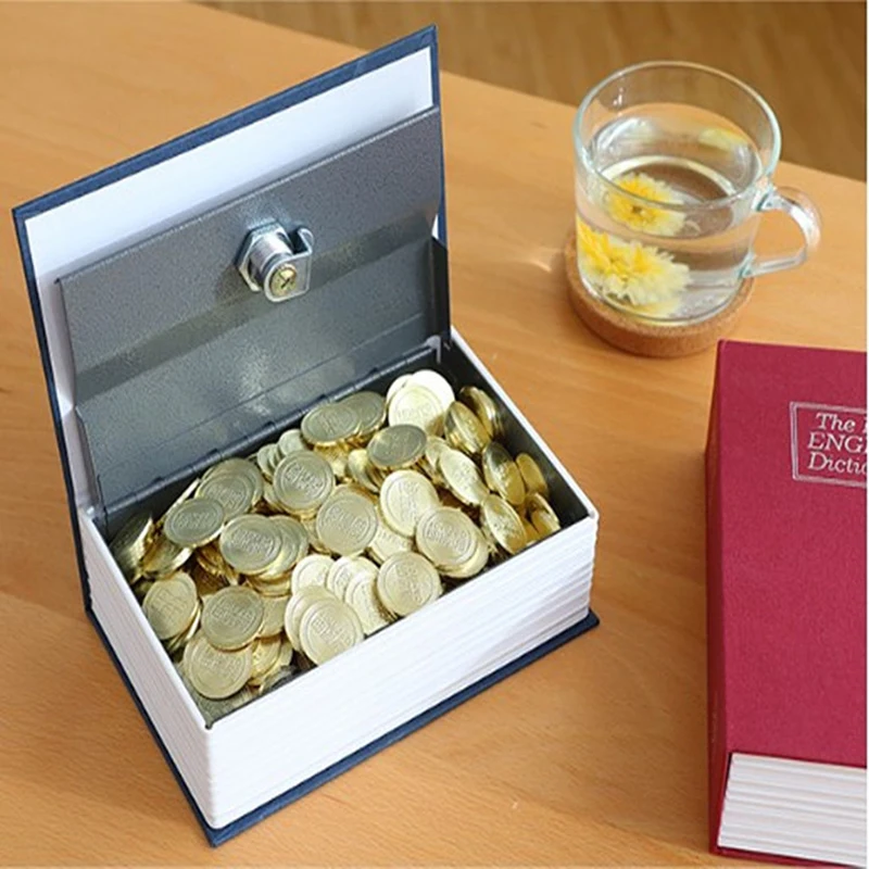 

Secret Stash Money Safe Box Hidden Casket Book Box With Lock Secret Vault Password Small Safe Piggy Bank for Storing Money