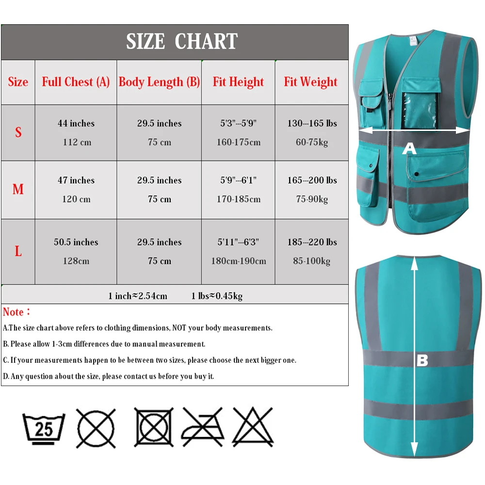 

Reflective Safety Vest With Pockets Working Clothes Hi vis Jacket Waistcoat Vest For Men Polyester Summer Vest