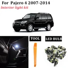 10x ошибок светодиодный интерьер светильник комплект для 2007-2014 Mitsubishi Pajero 4 V80 V93 V97 V98 аксессуары Карта Купол Магистральные светильник