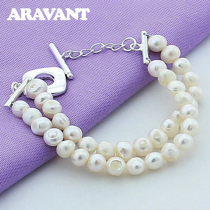 Набор жемчужных украшений Двухслойное белое ожерелье с искусственным жемчугом и