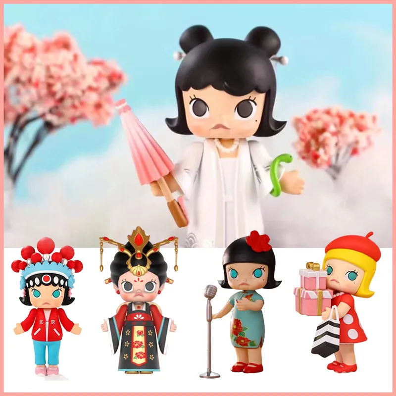 구매 팝마트 몰리 디자이너 한정판 귀여운 애니메이션 캐릭터 선물 블라인드 가방 장난감 소녀 카와이 수제 소녀 선물