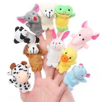 10pcs finger puppets cloth plush doll baby educational cute hand cartoon animal toys