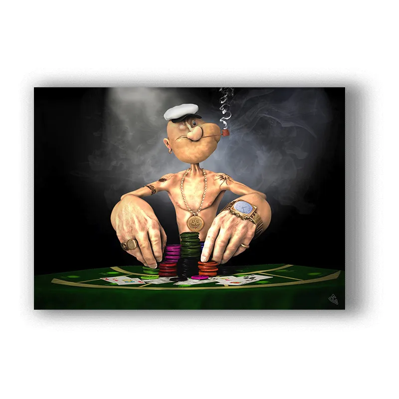 Popeye моряка белая бумага с покрытием принты живопись украшение для дома гостиная