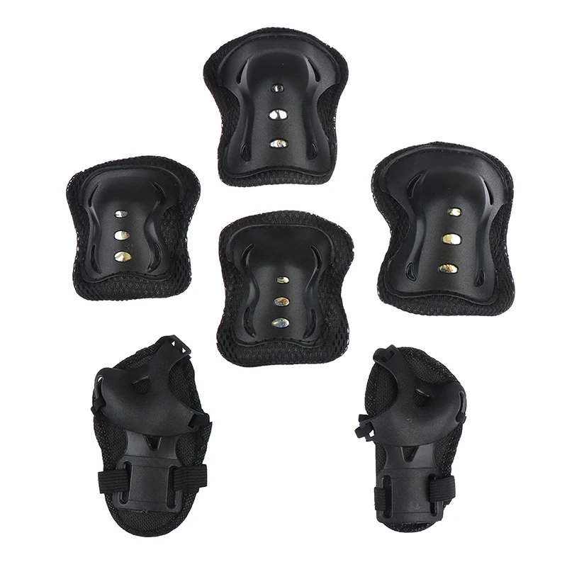 

6PCS Kids Protective Gear Knee Pads Elbow Wrist Roller Skating Safety Protection Sports Accessories
