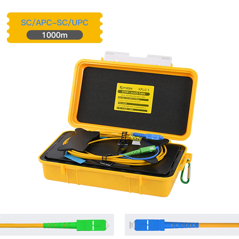 

G652D SM 1310/1550nm OTDR Dead Zone Eliminator, Fiber Optic OTDR Launch Cable Box SC-UPC/ SC-APC