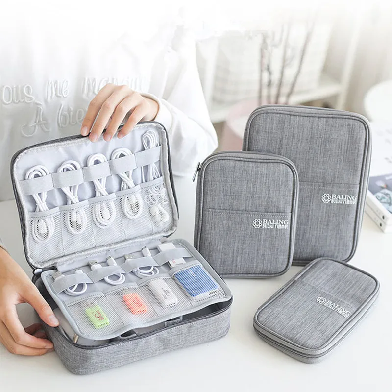

Travel Necessaire Digital Bag Women Portable Cable Charger Wires Phone Storage Pouch Power Bank Headphones Organizer Accessories