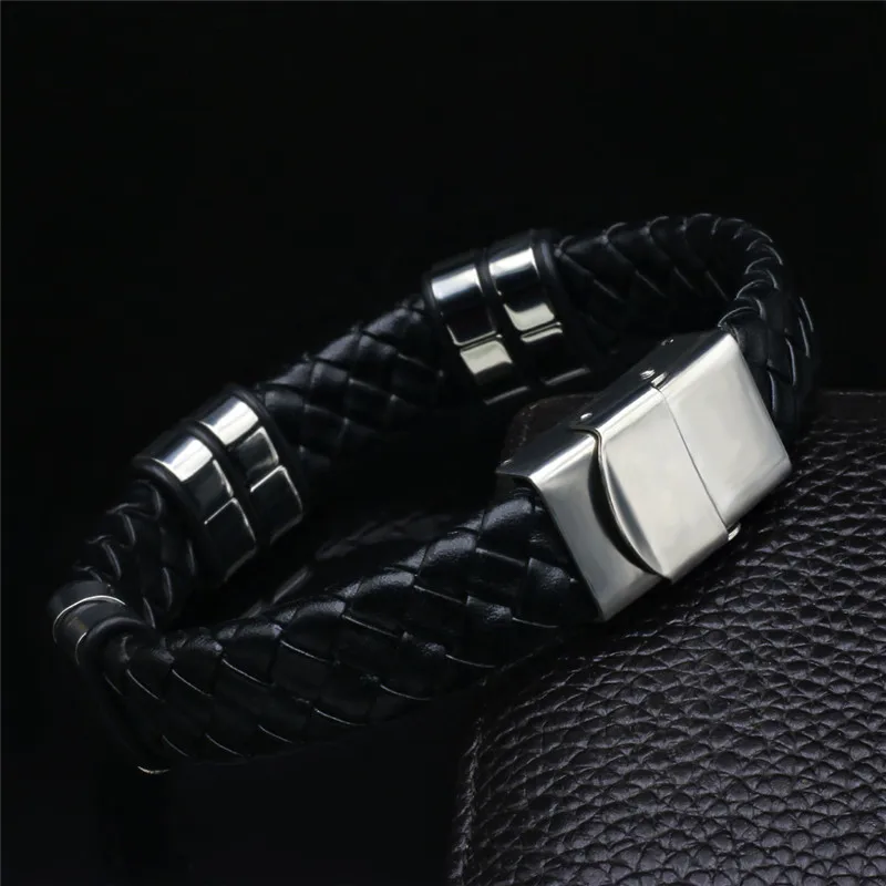 Браслеты Homme 2018 новые модные ювелирные изделия Tide Weave Титановый стальной браслет