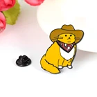 1 шт., эмалированная брошь в виде кошки на соломенной шляпе