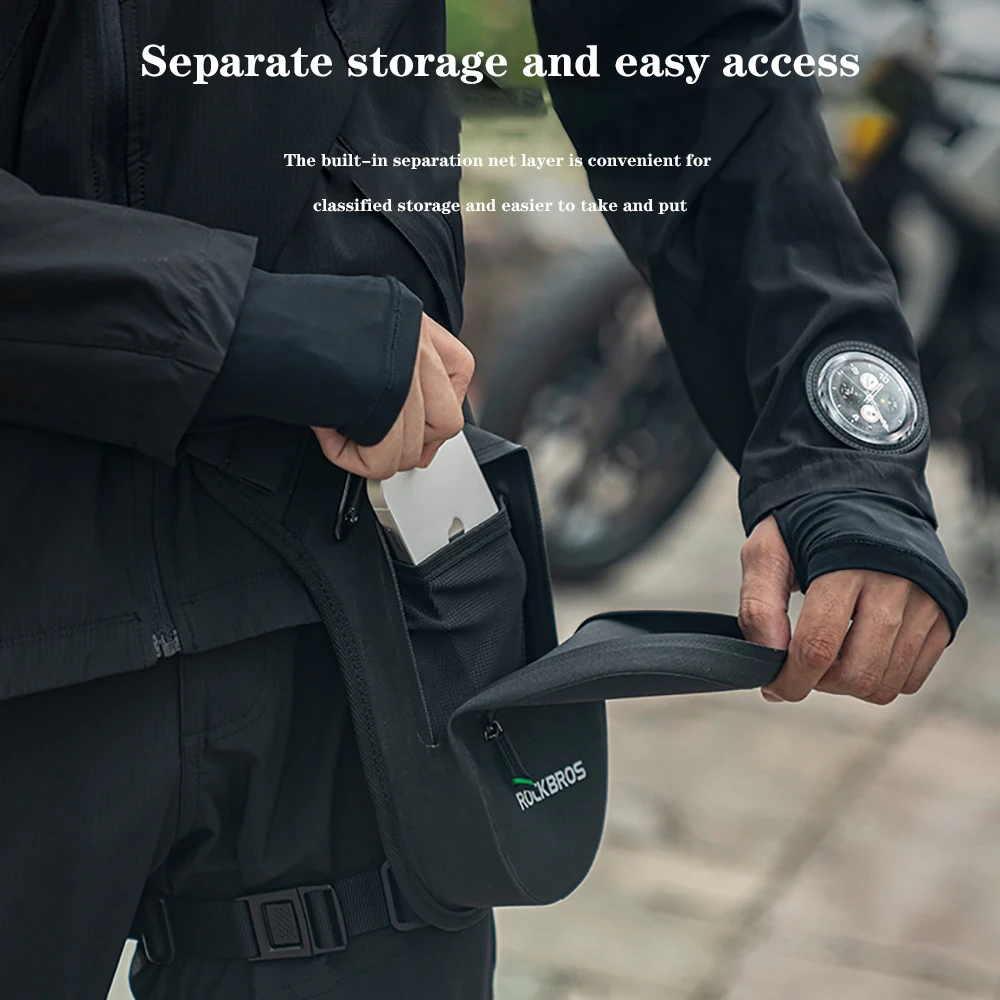 ROCKBROS Mannen Waterproof Motorcycle Leg Bag Rider Waist Bag Riding Motorcycle Brigade Men'S Chest Shoulder Satchel Equipment