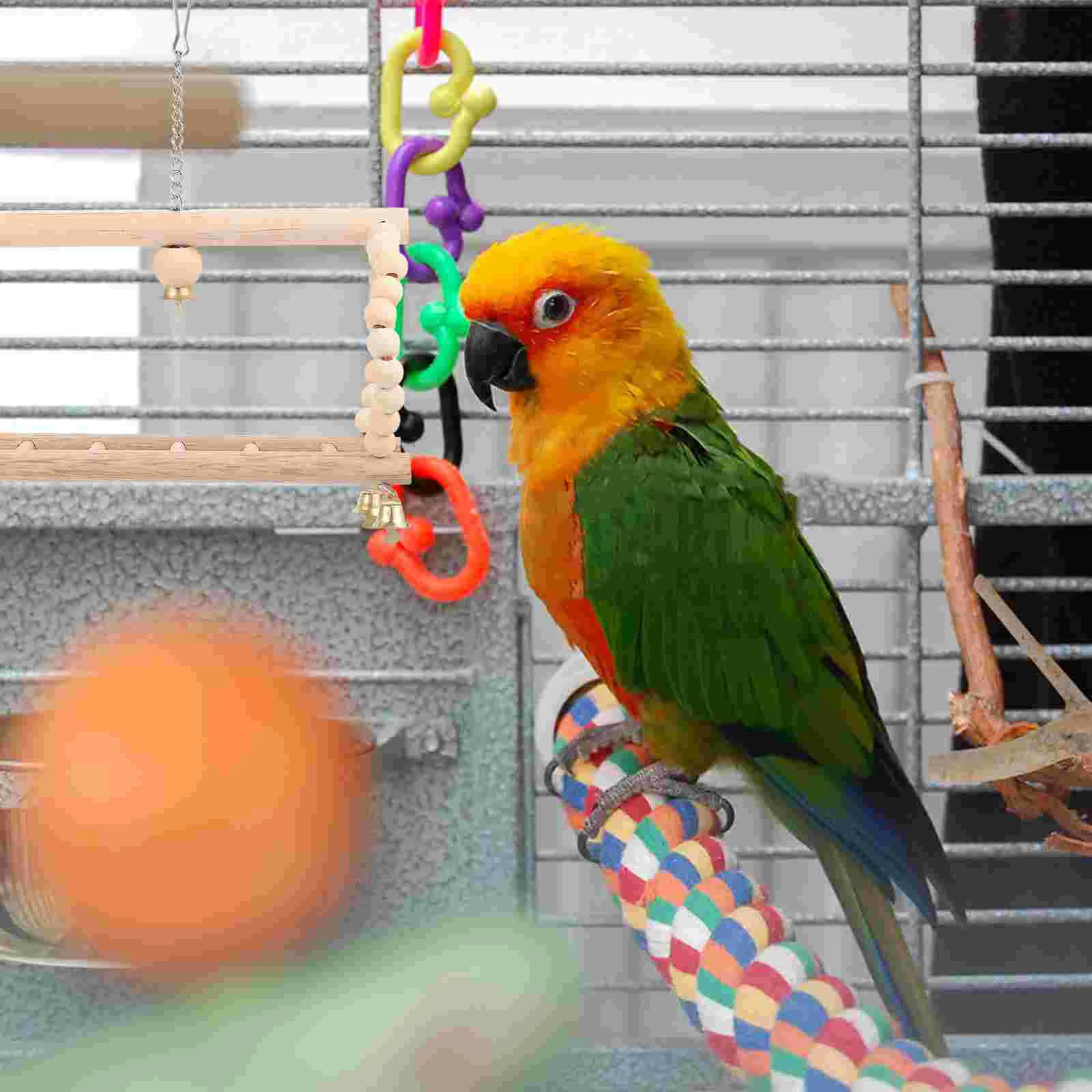 

1 Set Parrot Swing Bird Entertainment Parrot Plaything Bird Cage Accessories