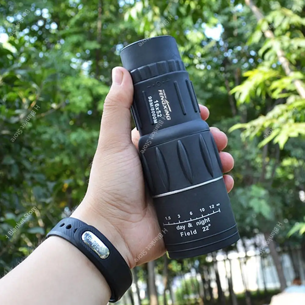 

Долговечный монокулярный телескоп 16X52 с двойным фокусом, бинокль с зумом 66 м/8000 м, HD прицел с ремешком, оптический объектив/резиновый инструм...
