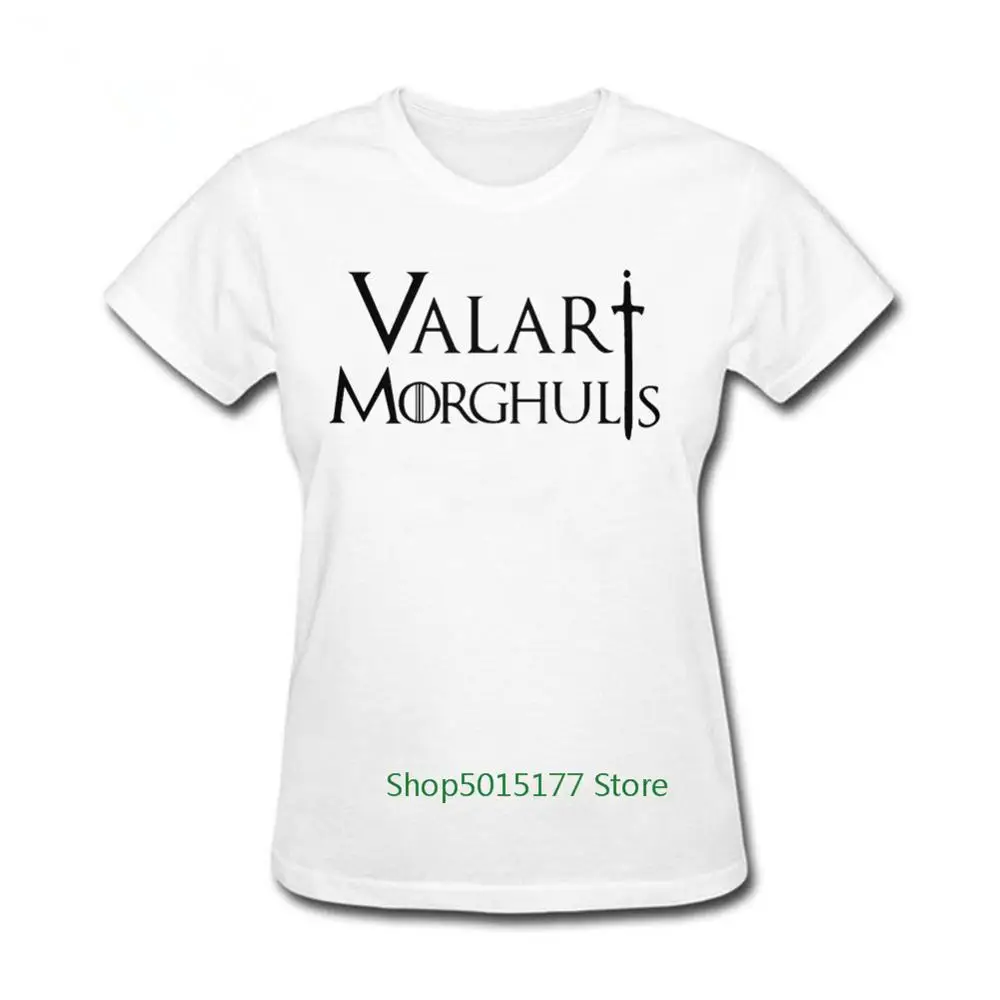 Хит продаж 2019 черная футболка &quotИгра престолов&quot Валар моргулис женская из