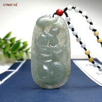cynsfja real rare certified natural a grade burmese jadeite amulet dragon green jade pendant high quality hand carved best gifts