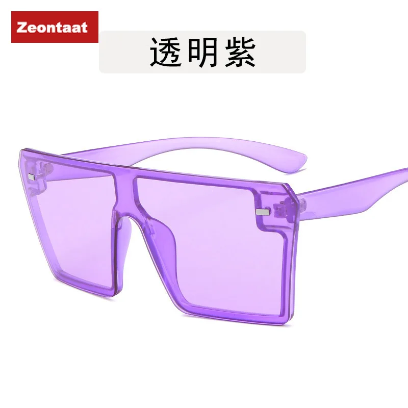 

New European and American Big Frame Square Sunglasses Retro Rice Nail Personality Ins Sunglasses One-piece Colorful Goggles