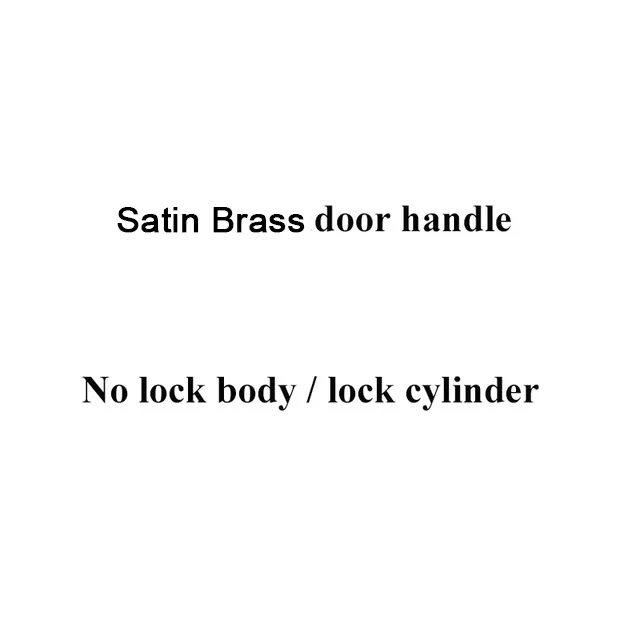 Brass Fake Lock 1 комплект рифленый/текстурированный латунный материал интерьерный дверной замок гостиная/спальня Золотая дверная ручка замок для дверей 35-50 мм JF1883 - Цвет: Brass Fake Lock
