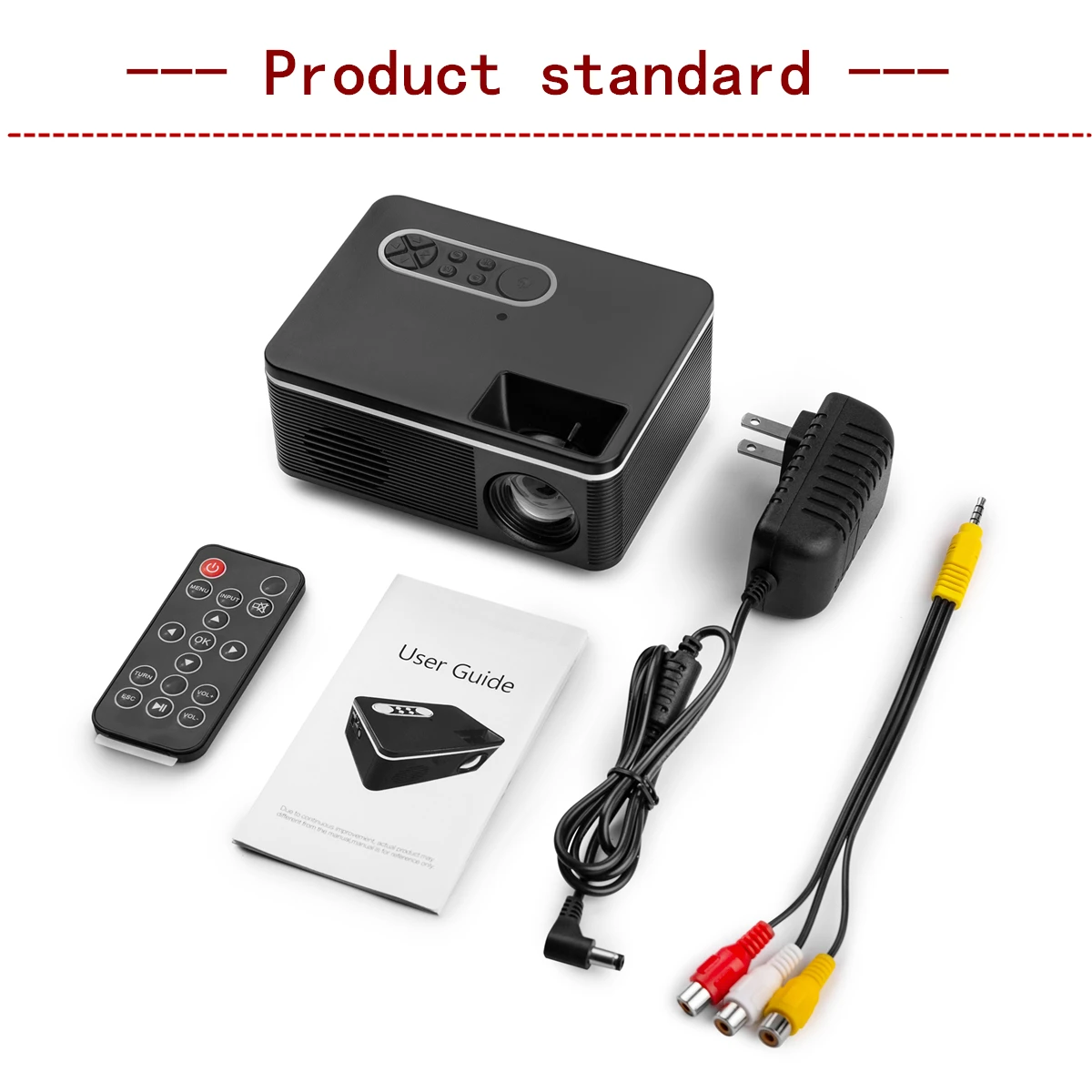 Портативный карманный светодиодный проектор ByJoTeCH S361 с поддержкой AV TF карты USB 5 В 2