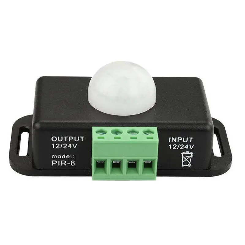 2 X DC 12 V/24 V 8A корпус инфракрасный PIR датчик движения переключатель светодиодный