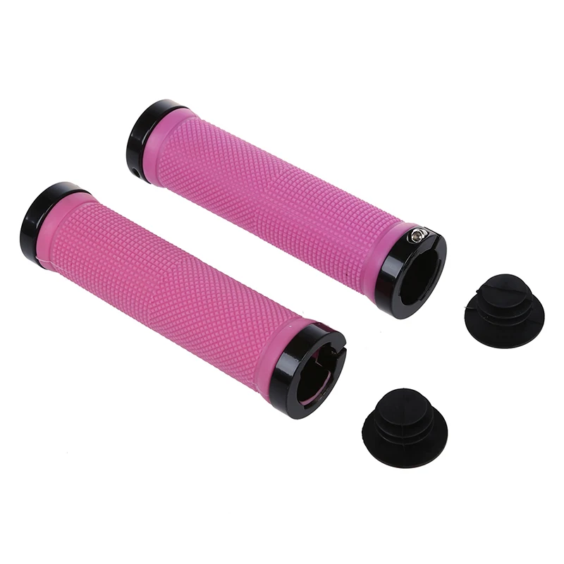 Двойной дорожный горный MTB BMx велосипедный замок на фиксаторе ручки розовый|Упоры