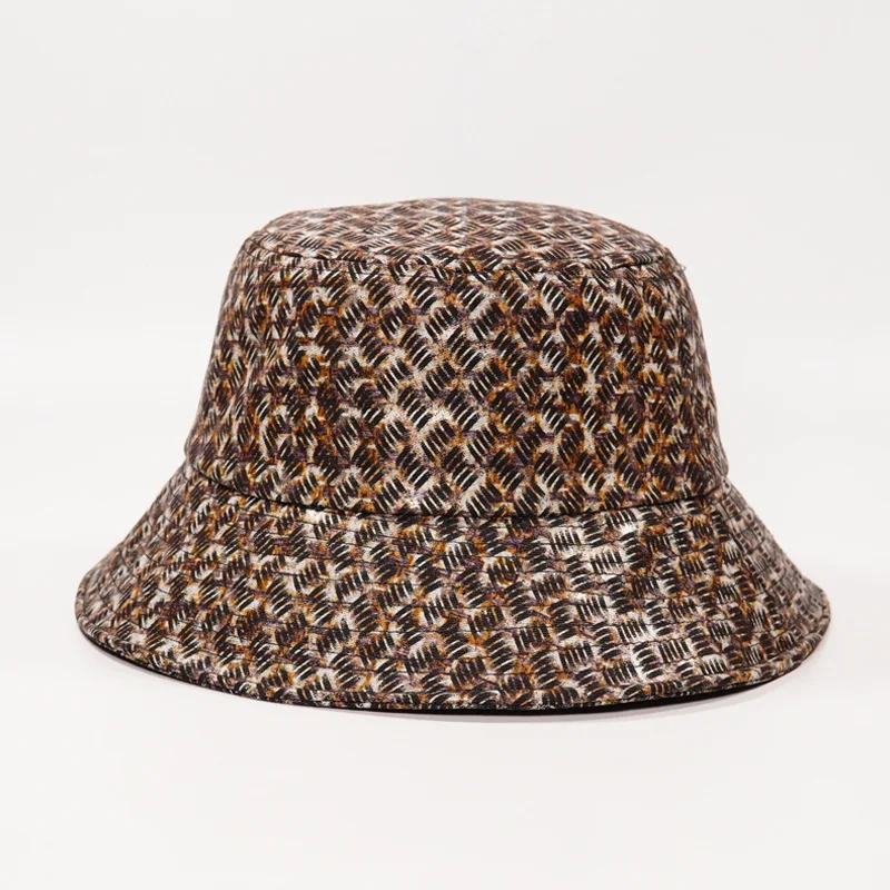 Women Men Hip Hop Bucket Hat Foldable Fisherman Cap Striped Print Outdoor Summer Sunscreen Hat