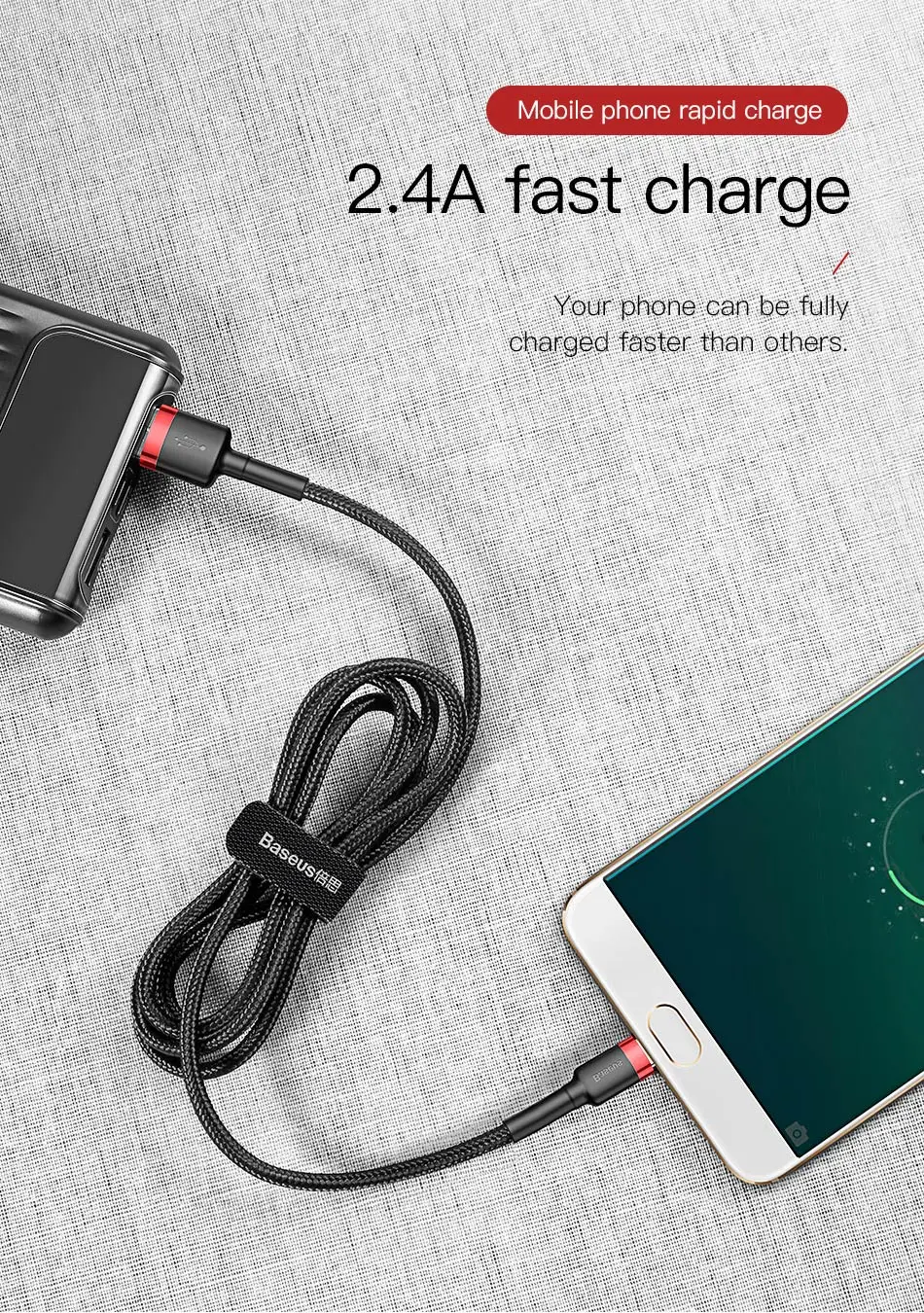 Baseus Micro USB кабель зарядное устройство для samsung Galaxy S7 S6 Быстрая зарядка мобильного телефона зарядное устройство Шнур для huawei Планшета USB кабель провод