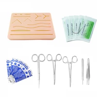 23 in 1 medical skin suture surgical training kit silicone pad needle scissors soft easy to operate silicone stainless steel