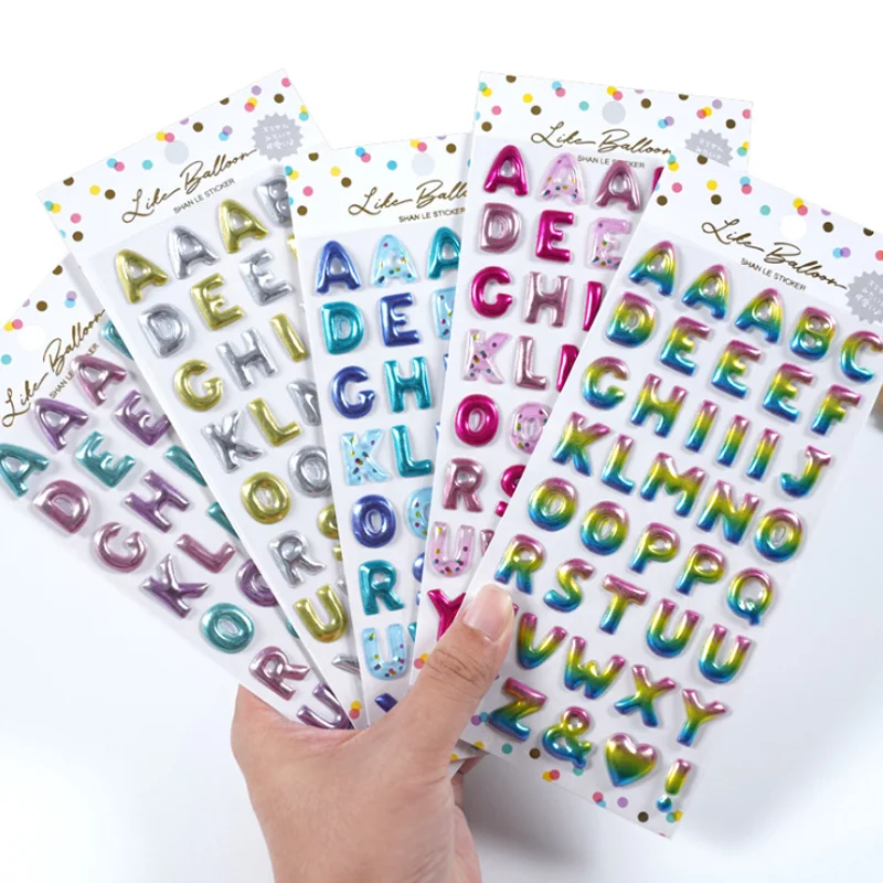 

1 шт. Kawaii шар забавных наклеек милые бронзового цвета Цифровой алфавит DIY декоративный Скрапбукинг дневник канцелярские офисные школьные пр...