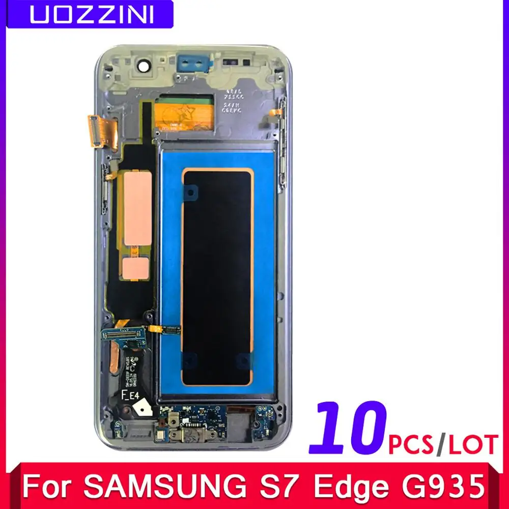 10 шт./партия супер AMOLED ЖК дисплей сенсорный экран дигитайзер в сборе для samsung S7 Edge