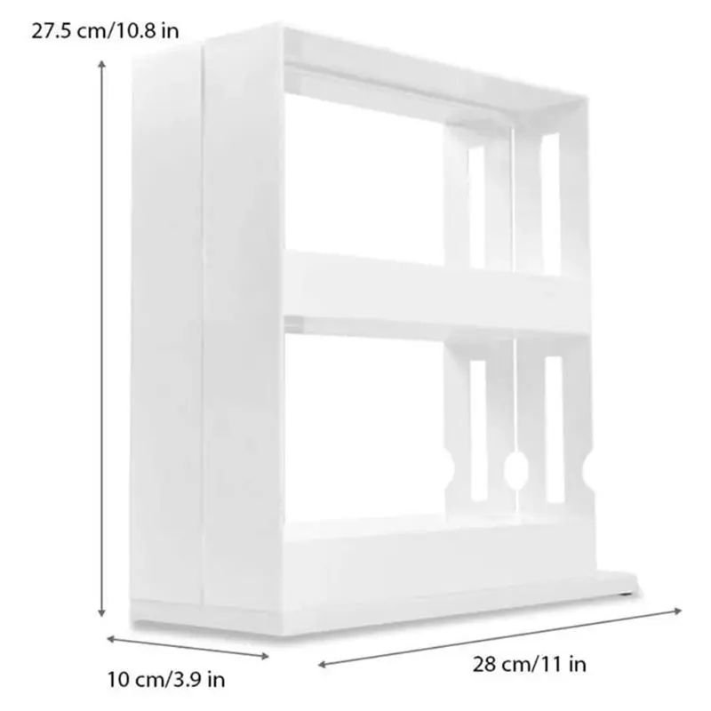 

Multi-Function Rotating Storage Shelf Kitchen Spice Organizer Rack Slide Kitchen T8WB
