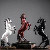 vivid resin horses figurine sculpture shop bar shelf ornaments bookcase