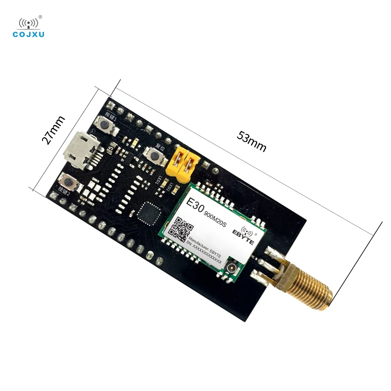 USB to TTL Test Board for E30-900M20S Module Development Evaluation TXEN Control With Rubber Anttenna Easy Use E30-900MBL-01