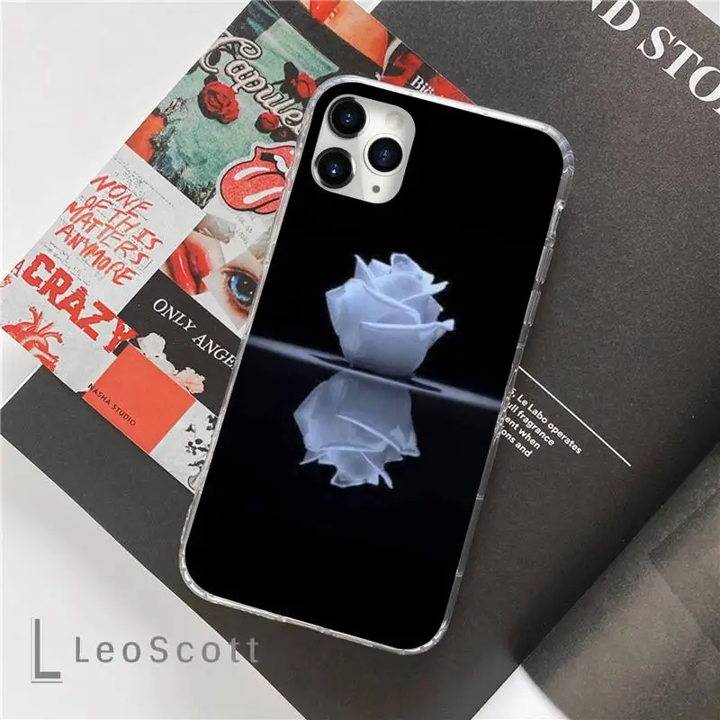 

White Rose Phone Case For iphone 12 5 5s 5c se 6 6s 7 8 plus x xs xr 11 pro max mini