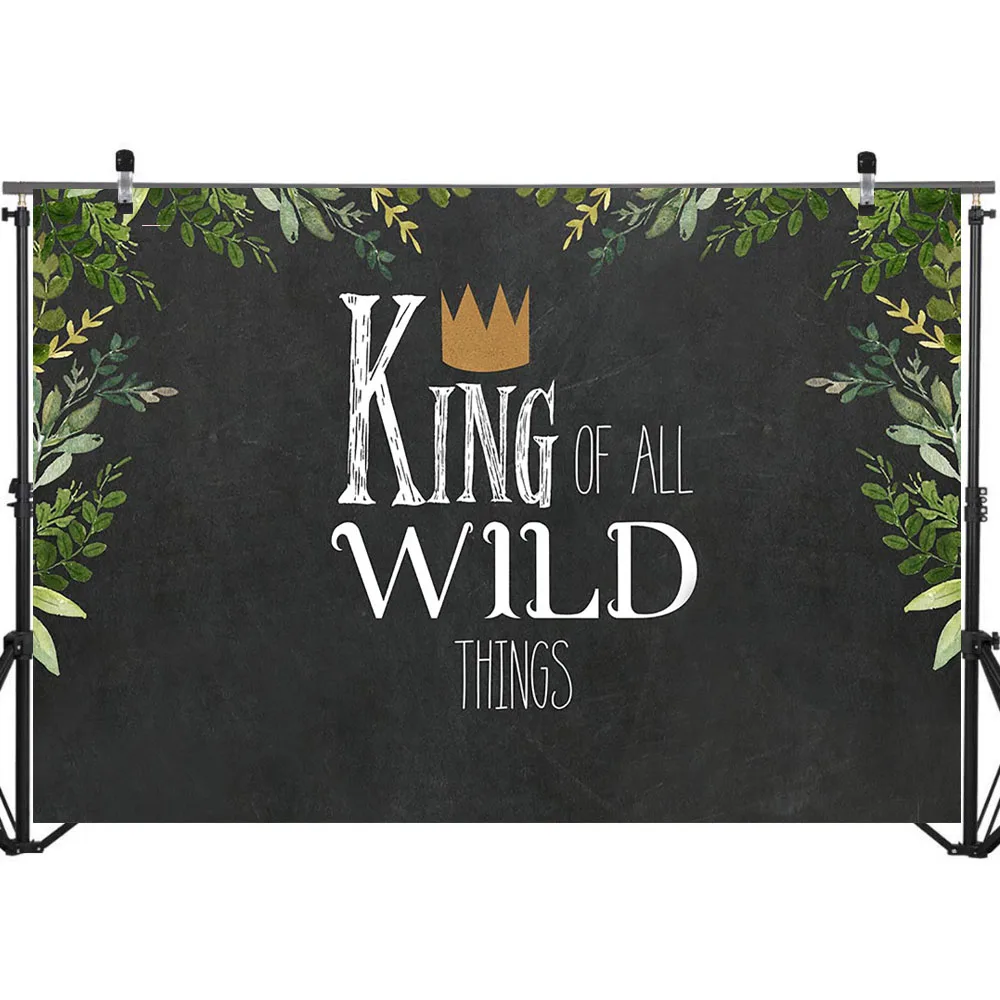 NeoBack King of All Wild Things Baby Shower фон для детской доски вечеринки в честь Дня рождения