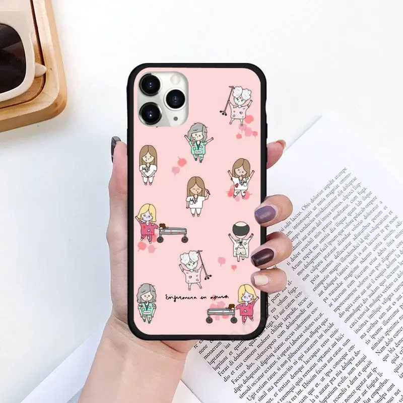 

doctor nurse Cartoon Phone Case for iPhone 11 12 pro XS MAX 8 7 6 6S Plus X 5S SE 2020 XR Luxury brand shell funda coque