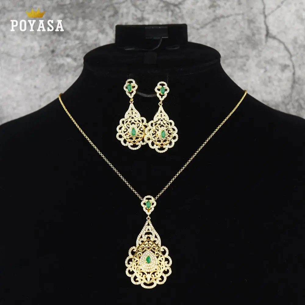 

Медный Золотой Цвет Ювелирные наборы для женщин модное ожерелье Ювелирные наборы Свадебные золотые ювелирные наборы