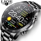 Смарт-часы LIGE мужские водонепроницаемые с пульсометром, тонометром и фитнес-трекером