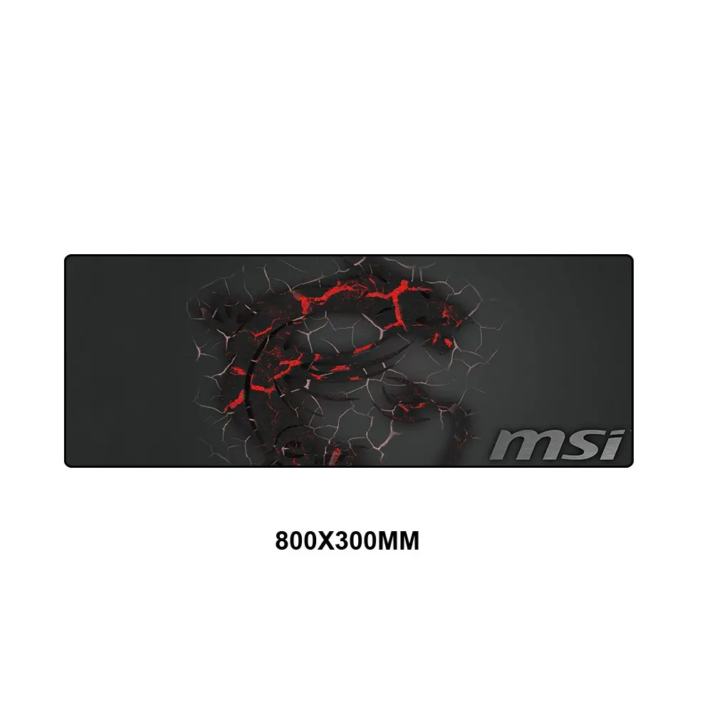 MSI-008-80x30 MSI коврик для мыши большой XXL геймер Противоскользящий резиновый коврик игровой коврик для мыши к клавиатуре ноутбук скорость мыши мышь стол игровые коврики - Цвет: MSI-008-80x30