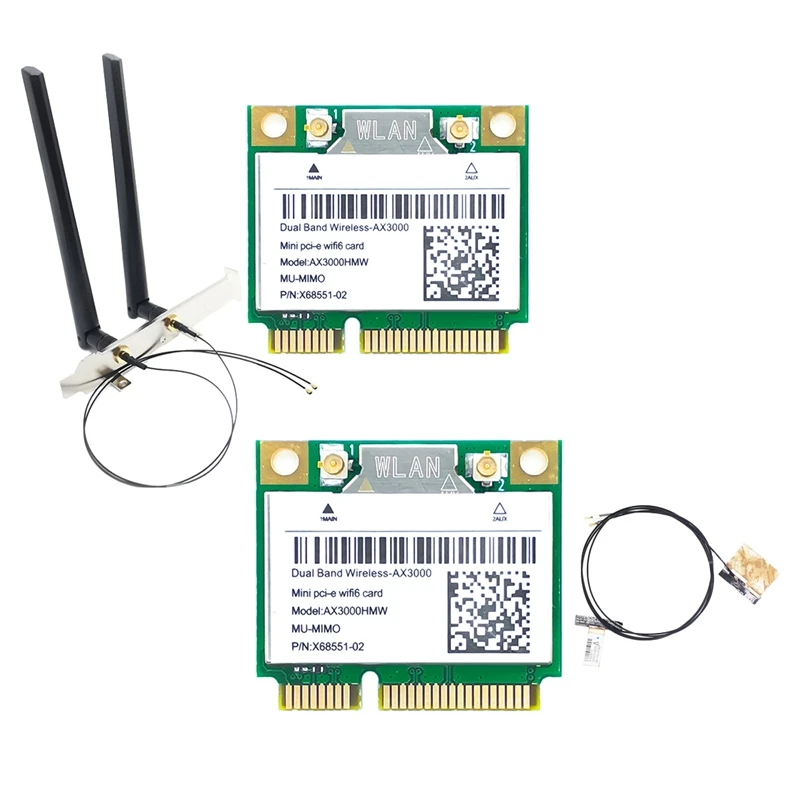 

Карта памяти WIFI6 AX200 AX3000, Двухдиапазонная, Bluetooth 5,1, MINI Pcie, встроенная гигабитная беспроводная сетевая карта с антенной