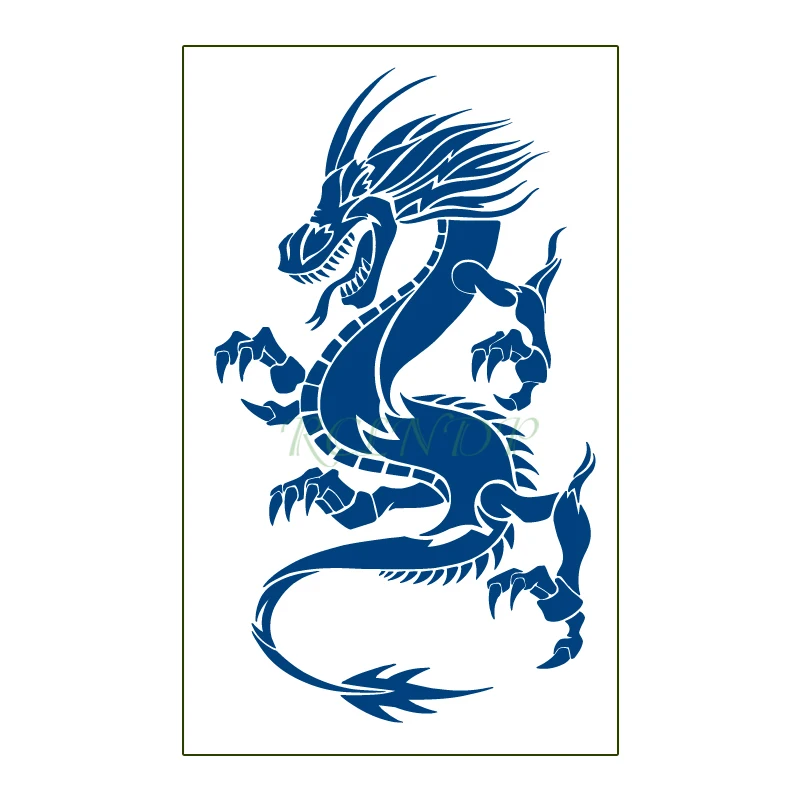 Водостойкая временная татуировка в виде сока китайский дракон Большая животных