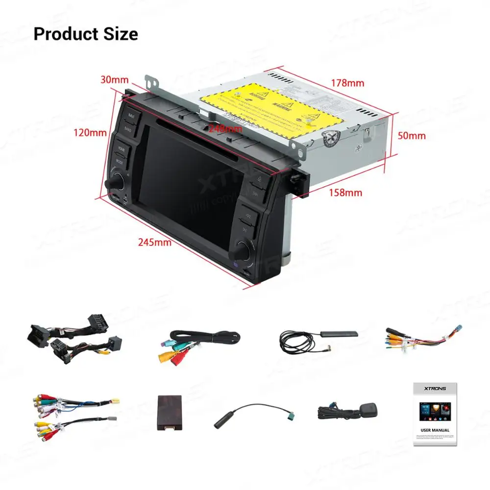 XTRONS 7 ''PX5 Android 10 0 радио автомобильный DVD-плеер GPS для BMW E46 седан Rover 75 1999 2000 2001 2002