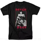 Bettie страницы Pin Up модель хозяйки в кожаном стиле на полосках зебры футболка S-3XL Свободная Женская футболка