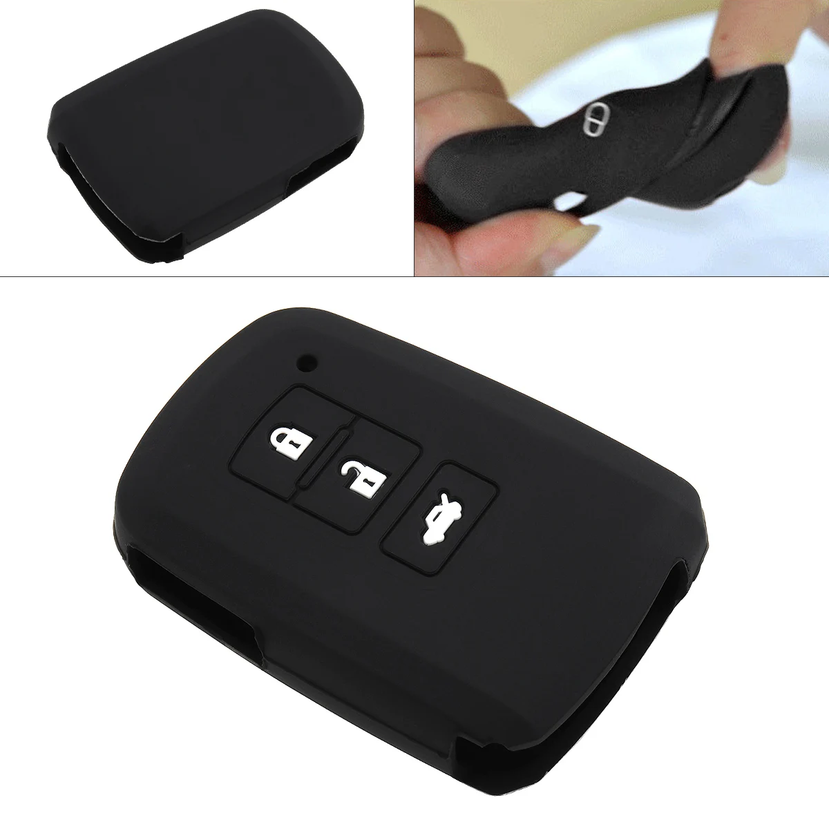 Портативный 3 кнопки силиконовый умный чехол для дистанционного ключа от машины