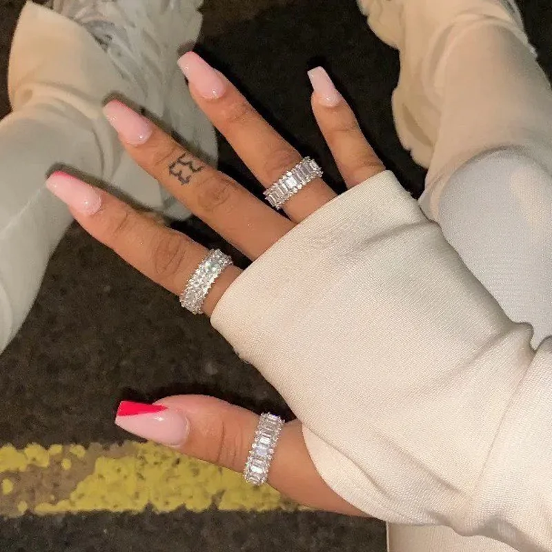 Оригинальное кольцо из стерлингового серебра 925 пробы кольца с бриллиантами