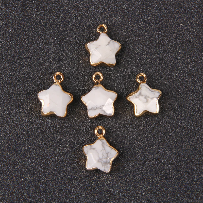 Подвеска из натурального камня в форме звезды ювелирный кулон агата и