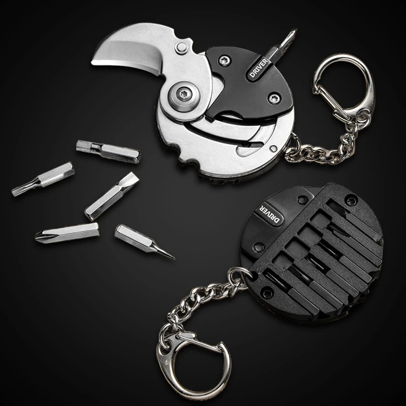 

MINI EDC Knife Hexagonal Folding Small Size Screwdriver Knifes Pocket Invisible Multifunctional Outdoor First Aid Repair Tools