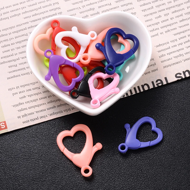 30 шт./лот 26/30/35 мм пластиковая застежка-карабин очаровательные крючки в форме