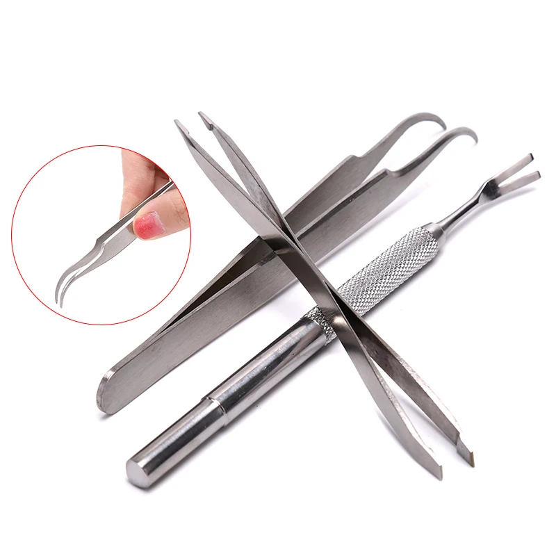 

3 шт., пинцет для удаления клещей у домашних животных, из нержавеющей стали