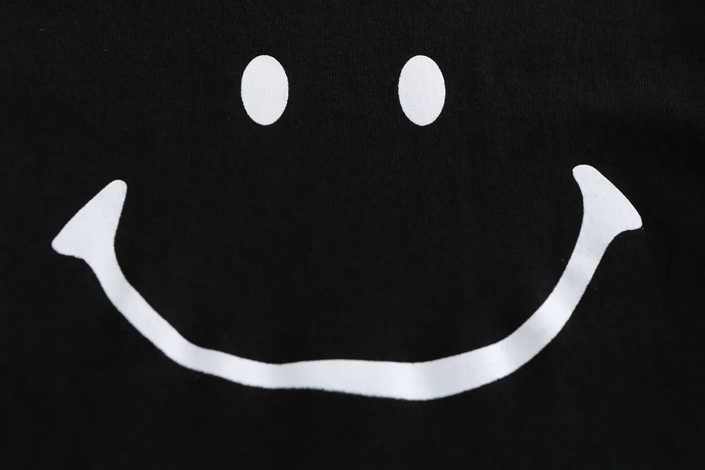 TELOTUNY Summer Kids Boys T Shirt Korean Smiley Short Sleeve T-Shirt Baby Girls T-shirts Cotton T-shirt O-neck | Детская одежда и